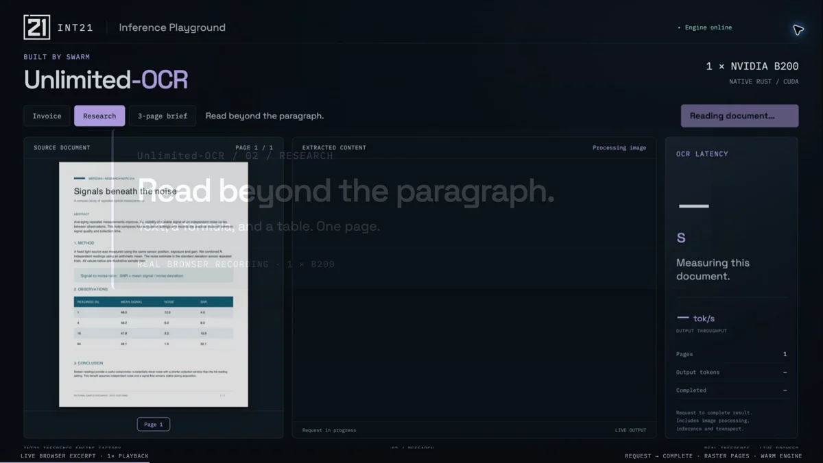 Unlimited-OCR inference demo